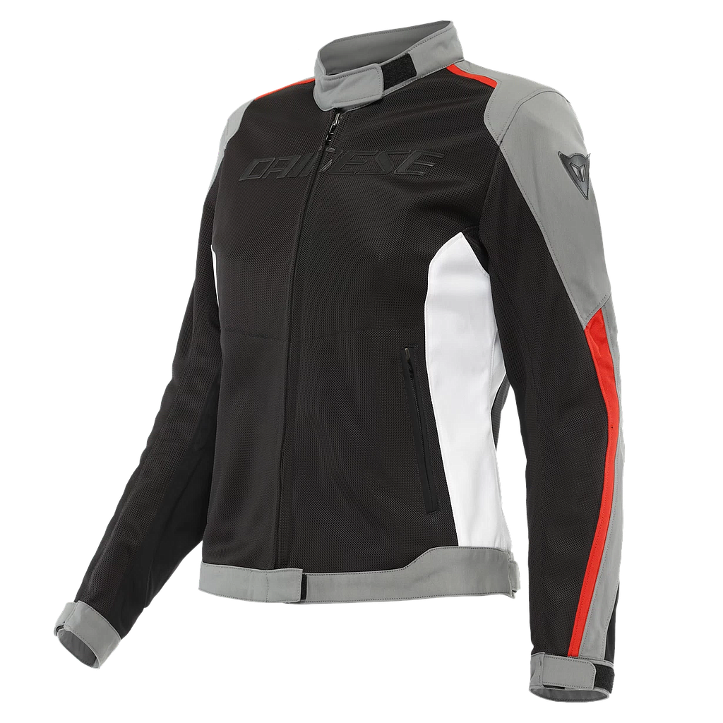 CHAQUETA DAINESE D-DRY HYDRAFLUX 2 AIR lady black/charcoal-gray/lava-red