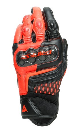 Guantes DAINESE CARBON 3 cortos black/fluo-red