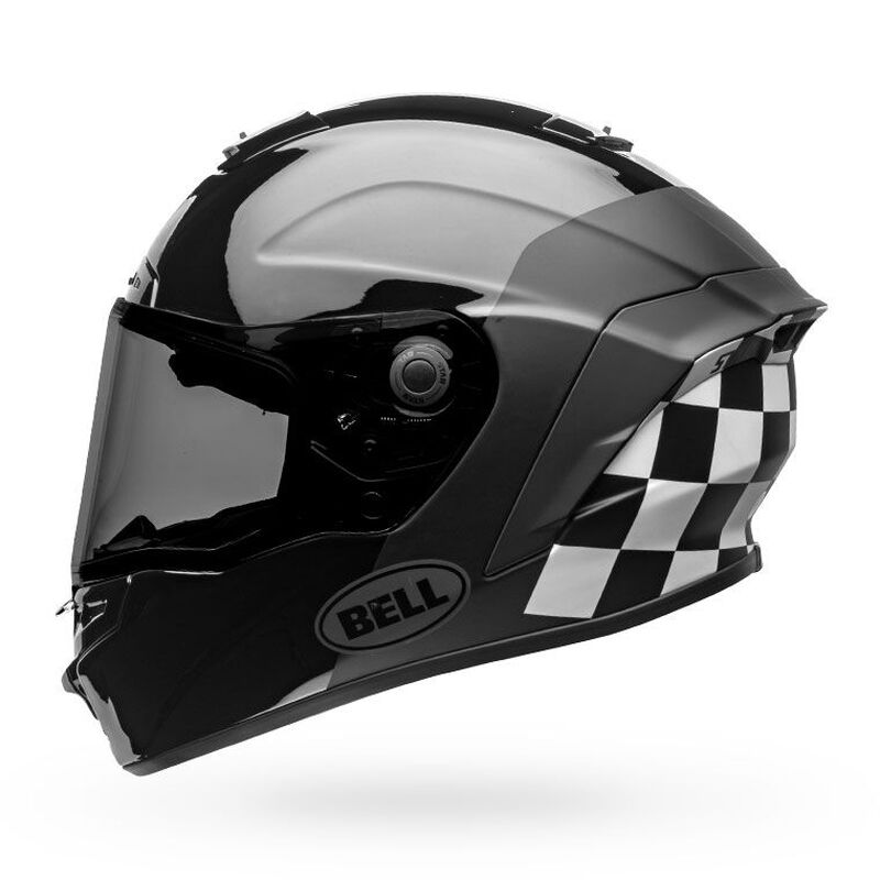 CASCO BELL STAR DLX LUX CHECKERS WHITE/BLACK