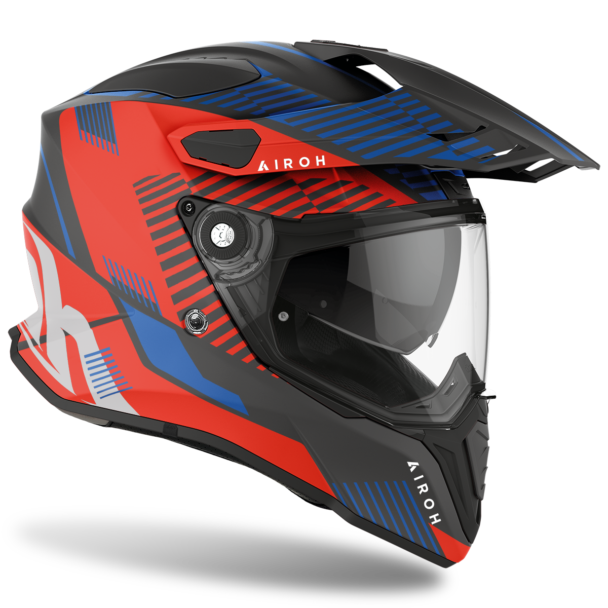CASCO AIROH COMMANDER BOOST RED/BLUE MATT
