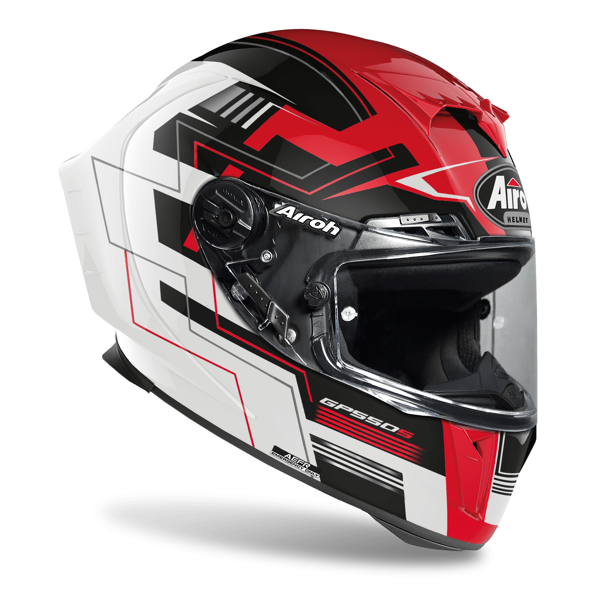 CASCO AIROH GP550 S CHALLENGE RED GLOSS