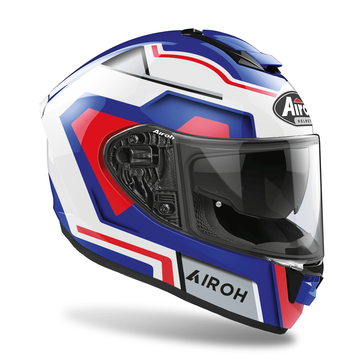 CASCO AIROH ST.501 SQUARE BLUE/RED GLOSS