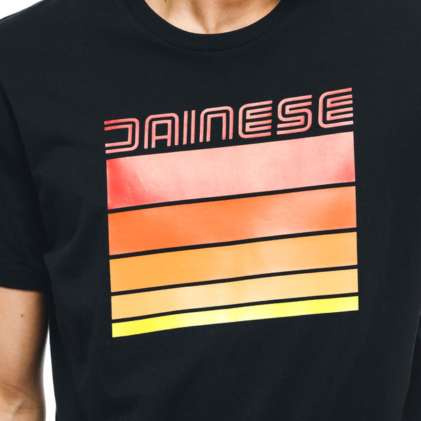 CAMISETA DAINESE STRIPES BLACK/RED