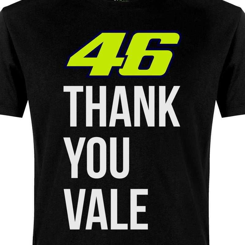 CAMISETA VR46 THANK YOU VALE 21 BLACK