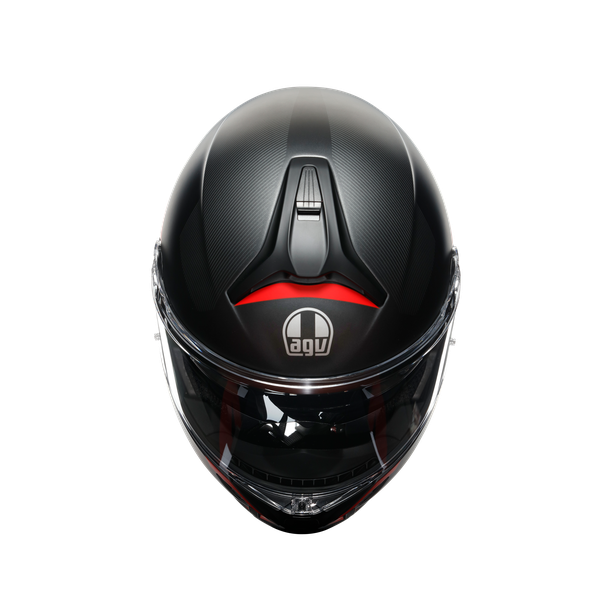 CASCO AGV TOURMODULAR FREQUENCY MATT GUNMETAL/RED