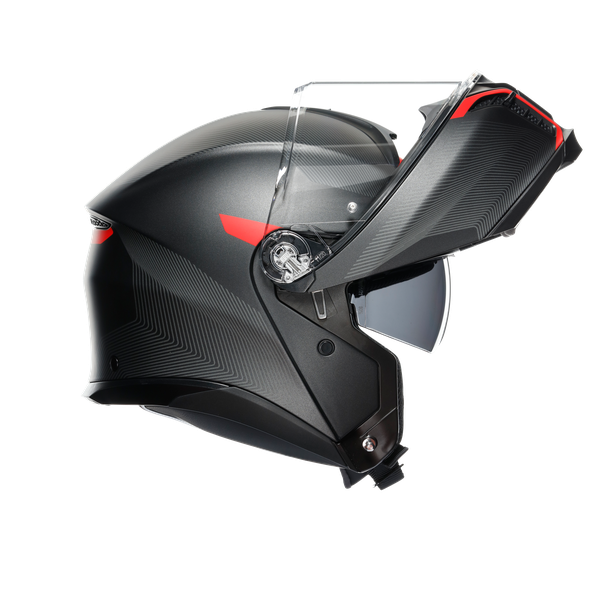 CASCO AGV TOURMODULAR FREQUENCY MATT GUNMETAL/RED