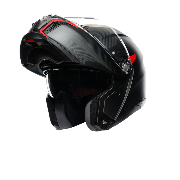 CASCO AGV TOURMODULAR FREQUENCY MATT GUNMETAL/RED