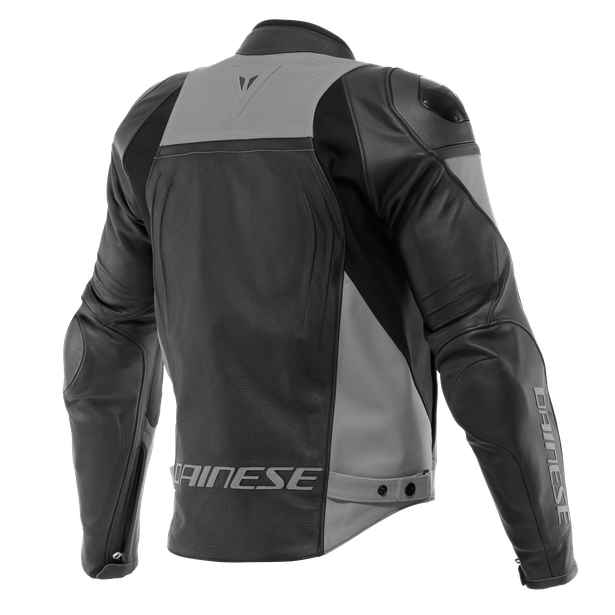 CHAQUETA DAINESE RACING 4 PERFORADA BLACK/CHARCOAL GRAY