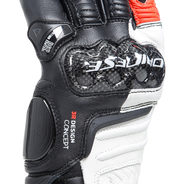 GUANTES DAINESE CARBON 4 LONG LADY black/white/fluo-red