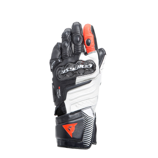 GUANTES DAINESE CARBON 4 LONG LADY black/white/fluo-red