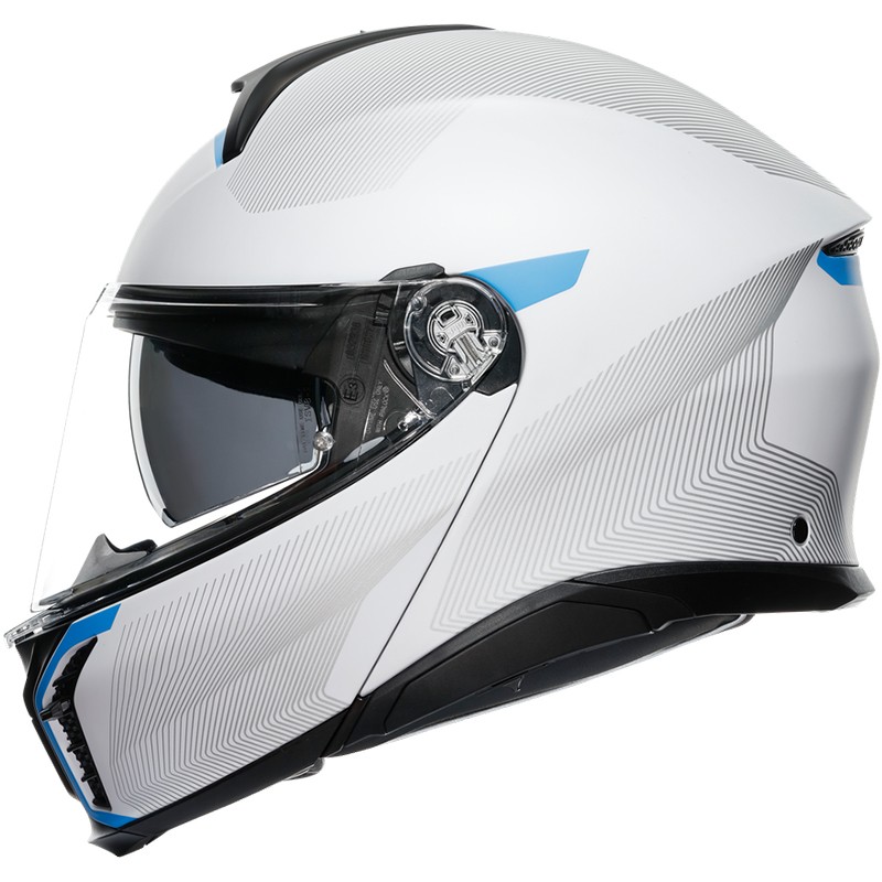 CASCO AGV TOURMODULAR MULTI FREQUENCY LIGHT GREY/BLUE