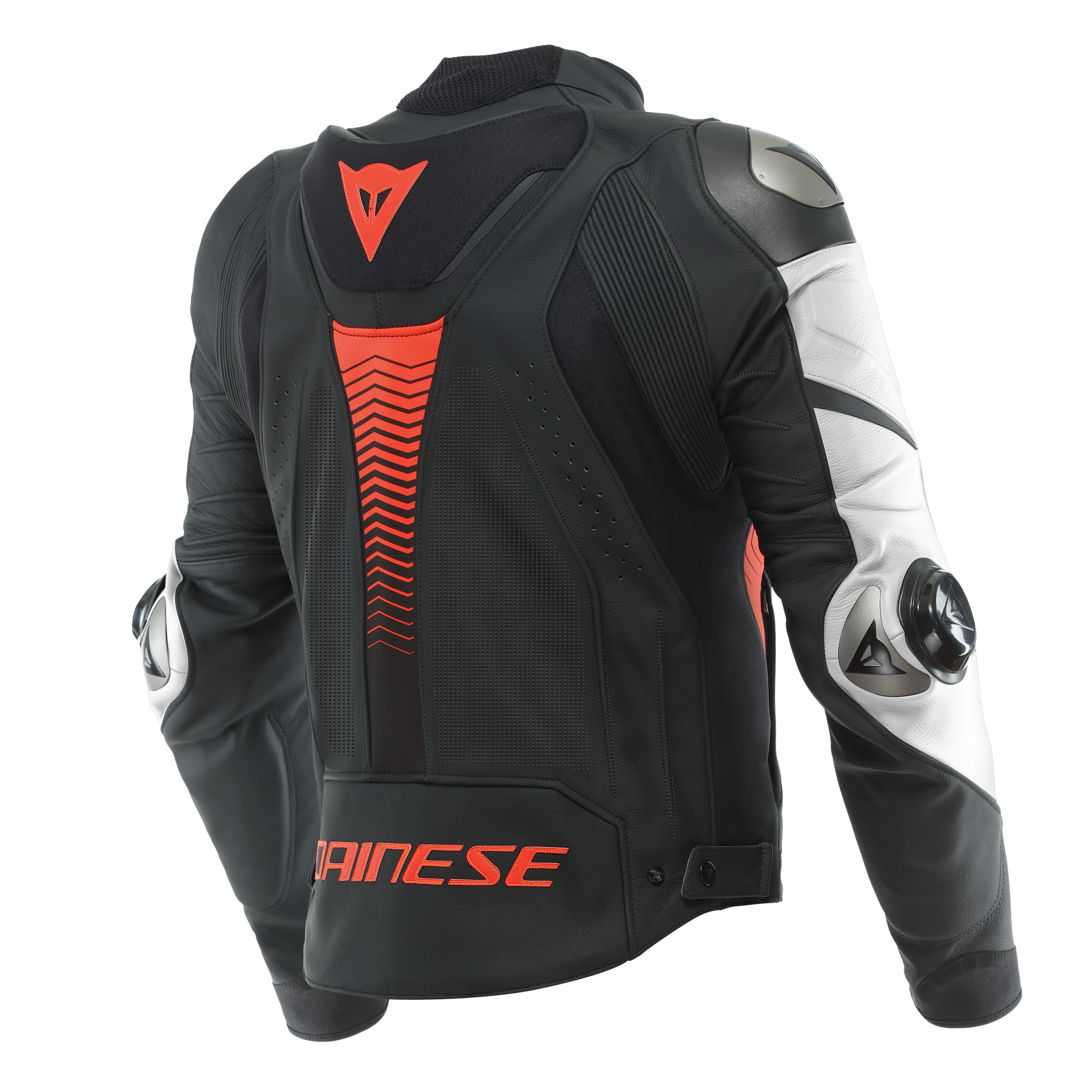 CHAQUETA DAINESE SUPER SPEED 4 black matt/white/fluo-red