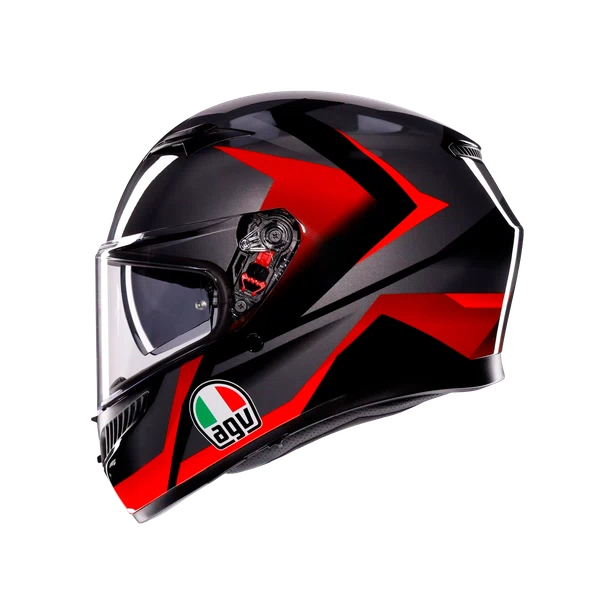 CASCO AGV K-3 E2206 STRIGA black/grey/red