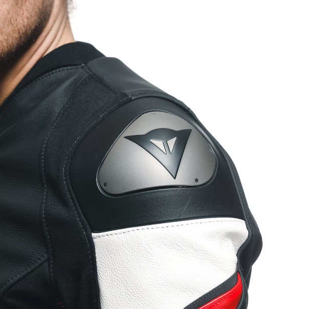 CHAQUETA DAINESE AVRO 5 black/red-lava/white