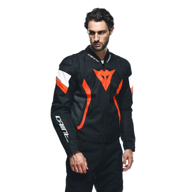 CHAQUETA AVRO 5 tex black/red fluo/white