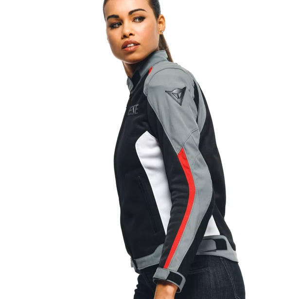 CHAQUETA DAINESE D-DRY HYDRAFLUX 2 air lady black/charcoal-gray/lava-red