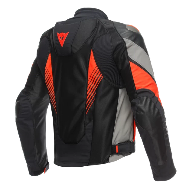 CHAQUETA DAINESE SUPER RIDER 2 black/dark-gull-gray/flúo red