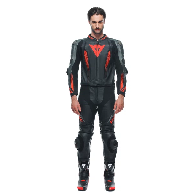 TRAJE DAINESE LAGUNA SECA 5 2 Pzs. black/anthracite/flúo red