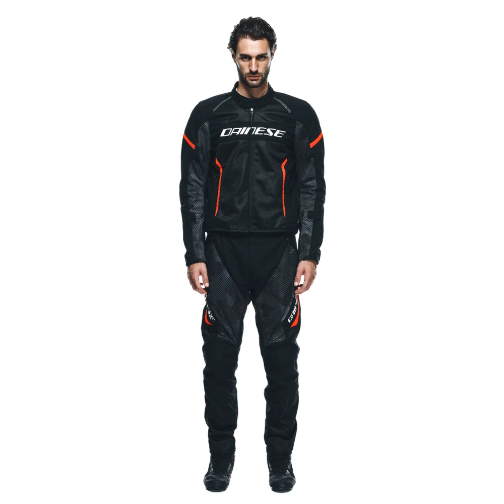 CHAQUETA DAINESE AIR FRAME 3 tex black/black/flúo-red