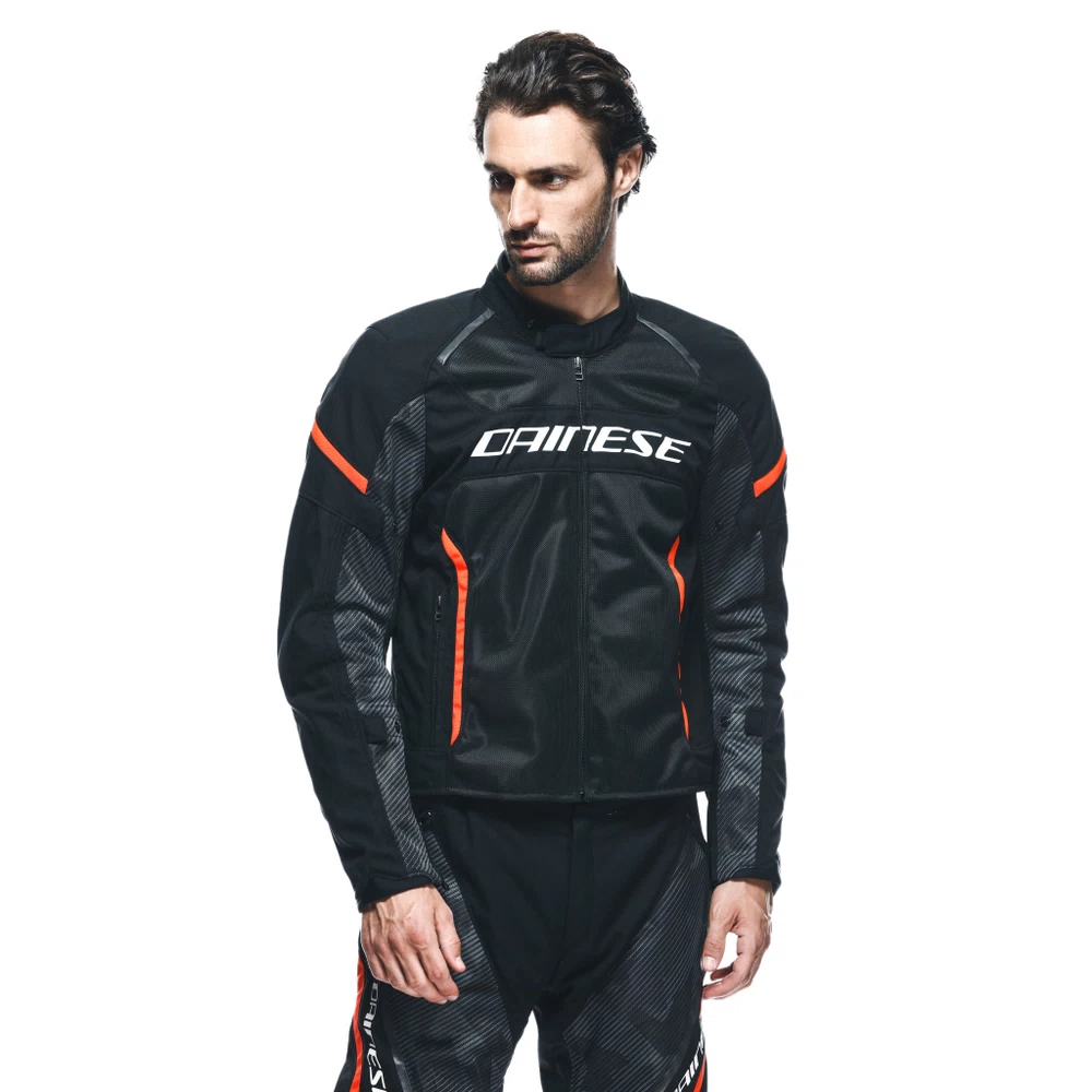 CHAQUETA DAINESE AIR FRAME 3 tex black/black/flúo-red