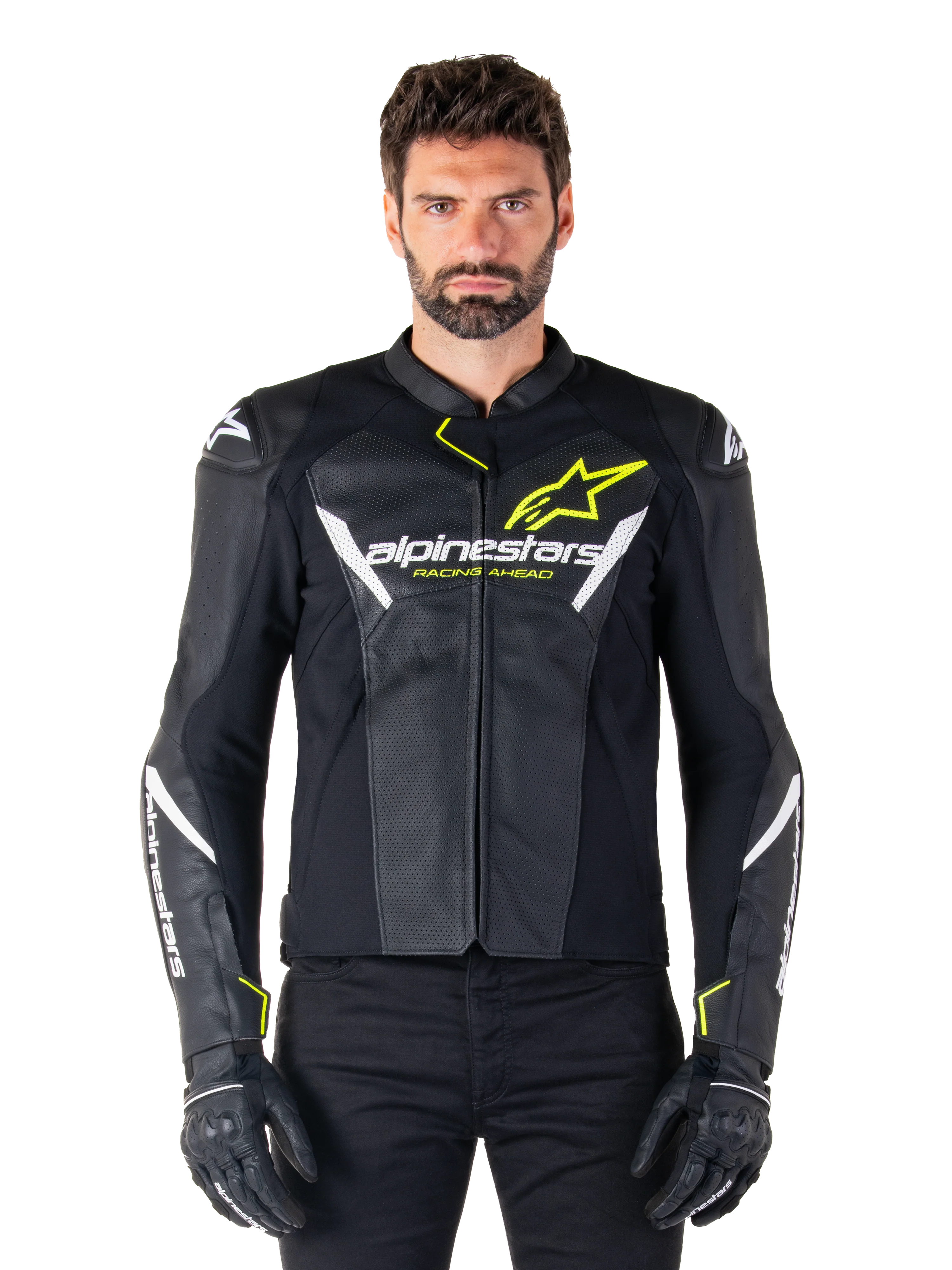 Chaqueta ALPINESTARS FASTER V3 Airflow blk/wht/yw