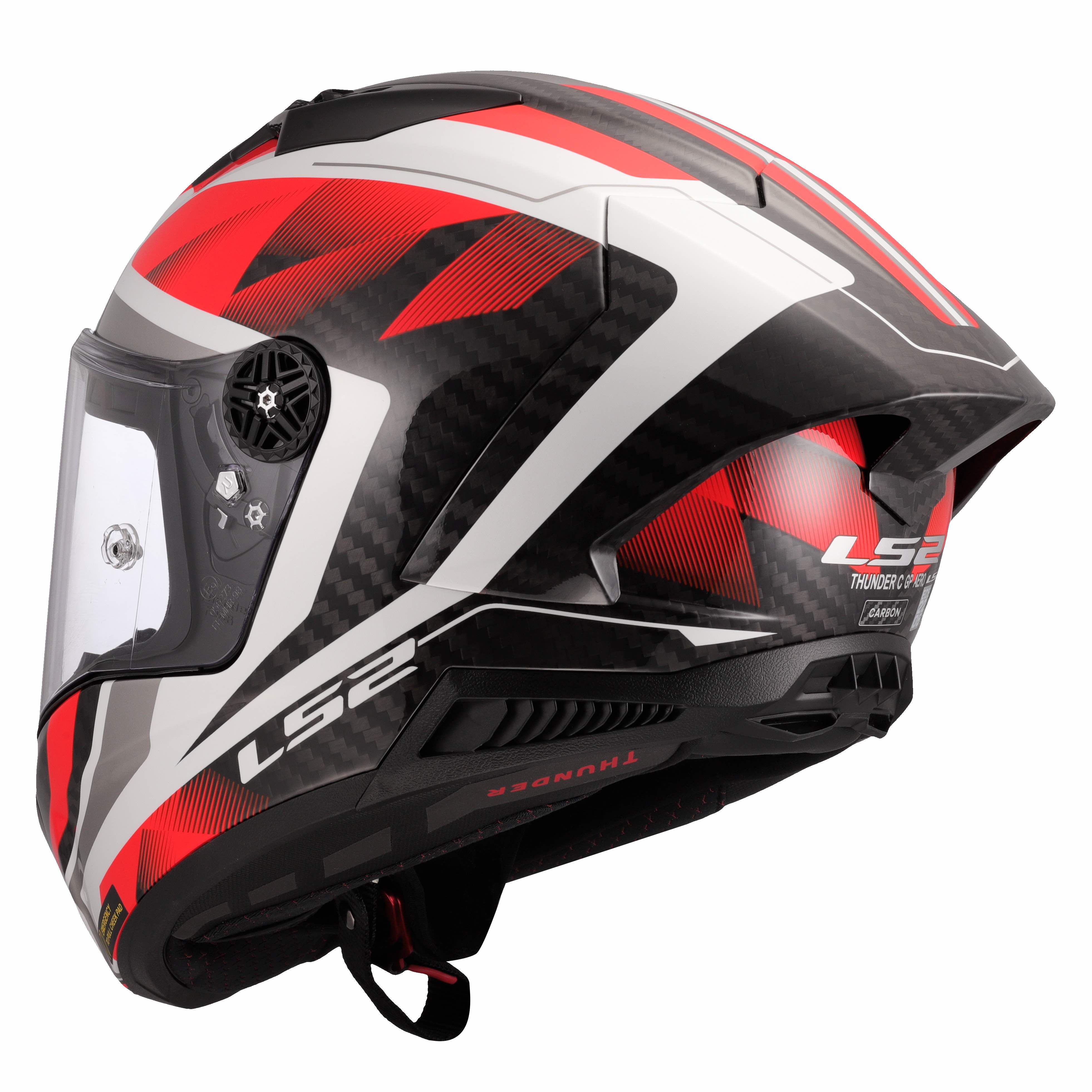 CASCO LS2 FF805 THUNDER C GP AERO RAUTE white/red