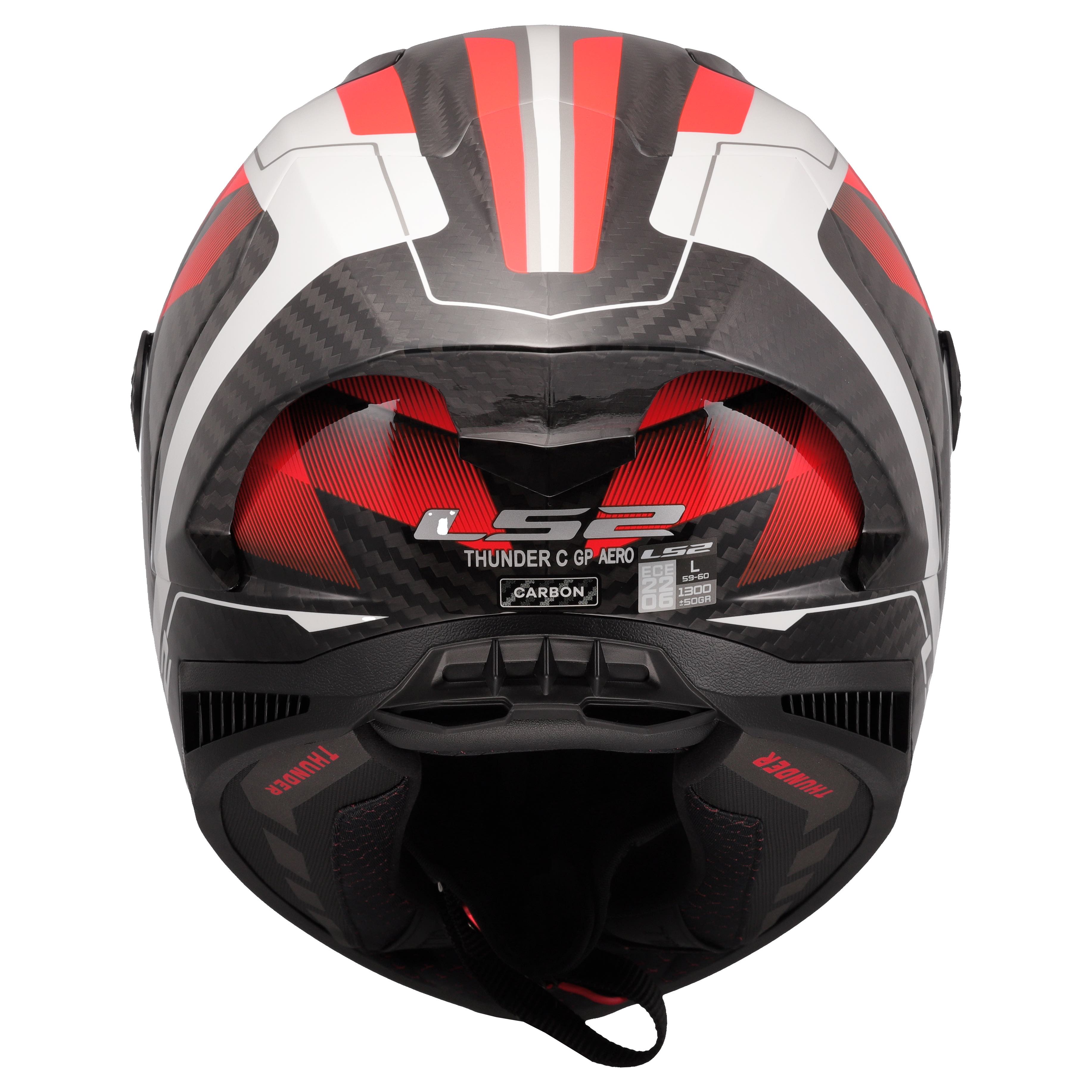 CASCO LS2 FF805 THUNDER C GP AERO RAUTE white/red