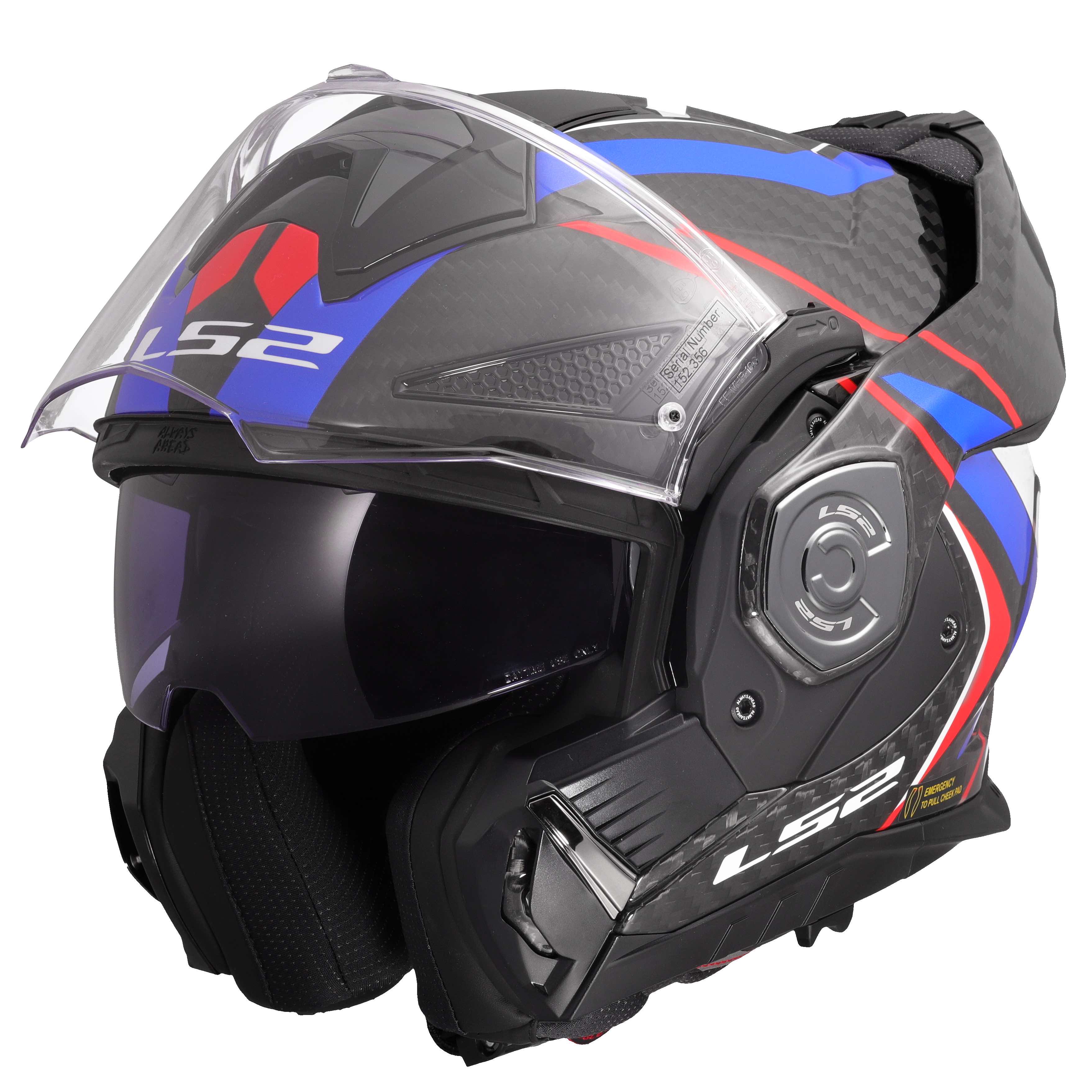 CASCO LS2 FF901 ADVANT X Carbon FUTURE II white/blue
