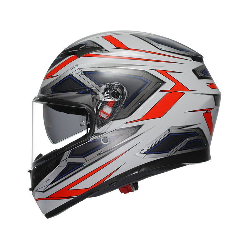 CASCO AGV K-3 E2206 SPACE matt white/fluo red