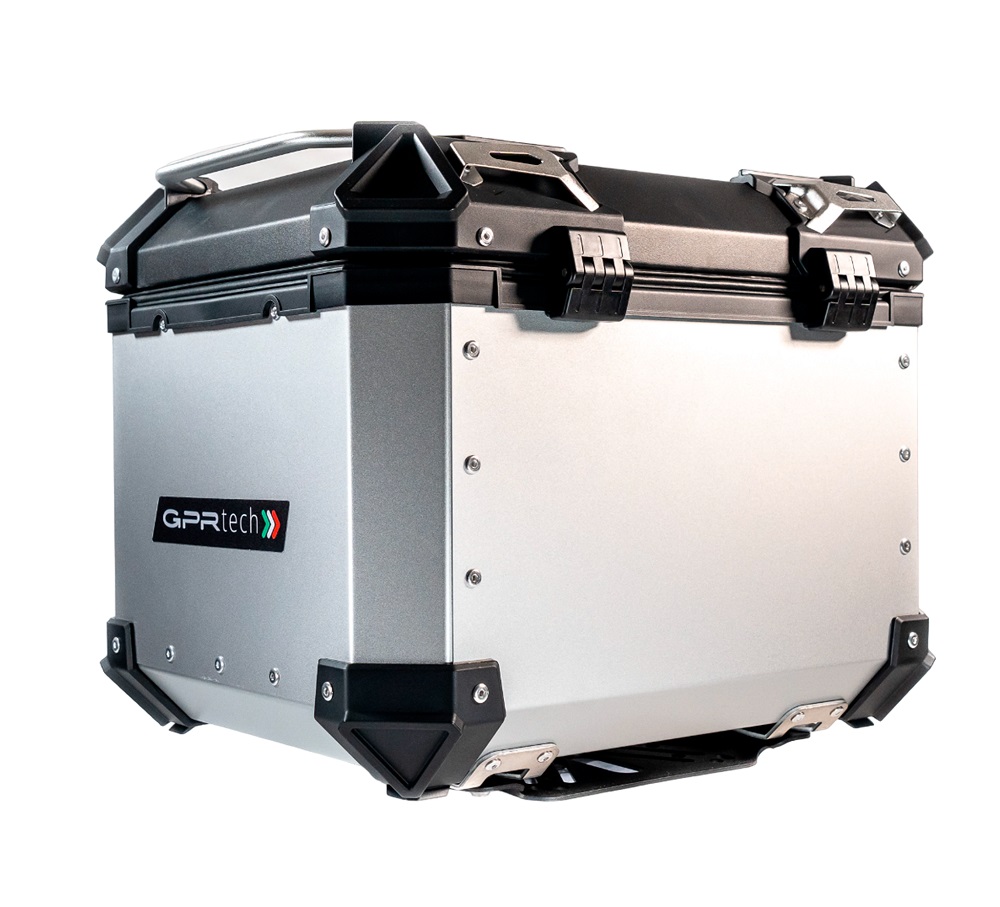 Top case GPR aluminio plata 45 lts.