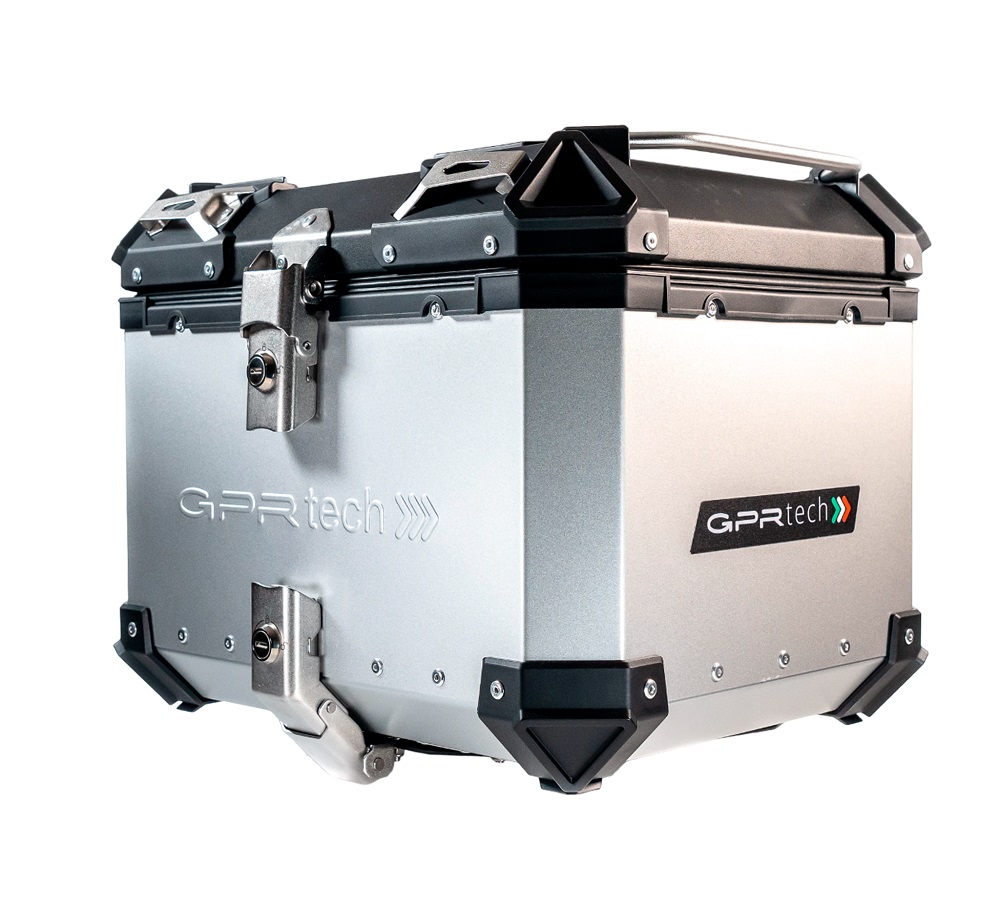 Top case GPR aluminio plata 45 lts.