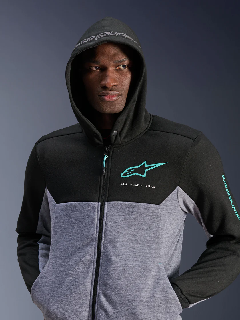 CHAQUETA ALPINESTARS CHROME V2 sport black/grey/tq