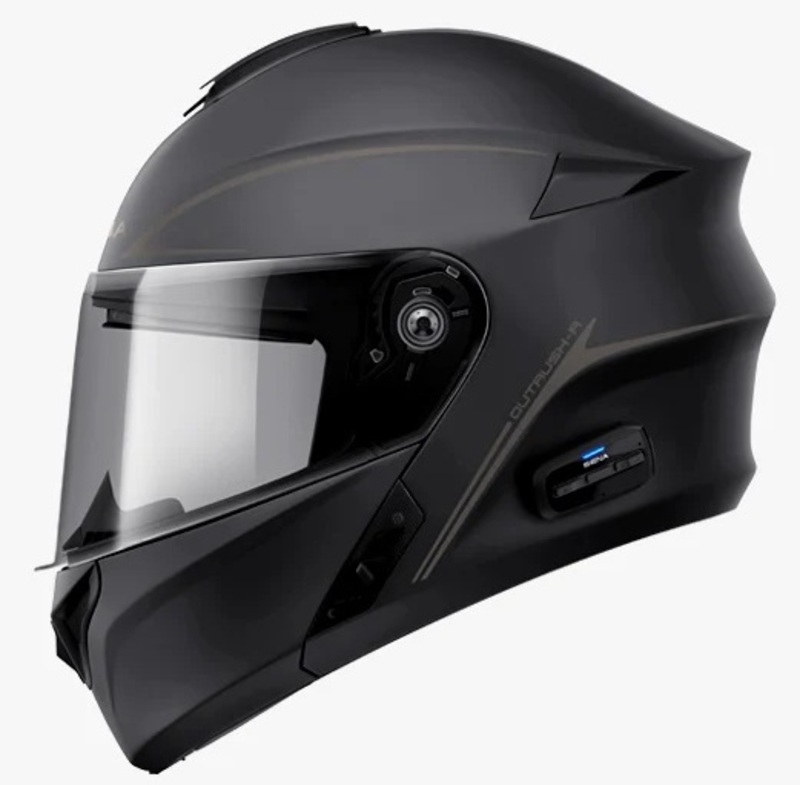 Casco SENA Outrush R c/intercom integrado ng.