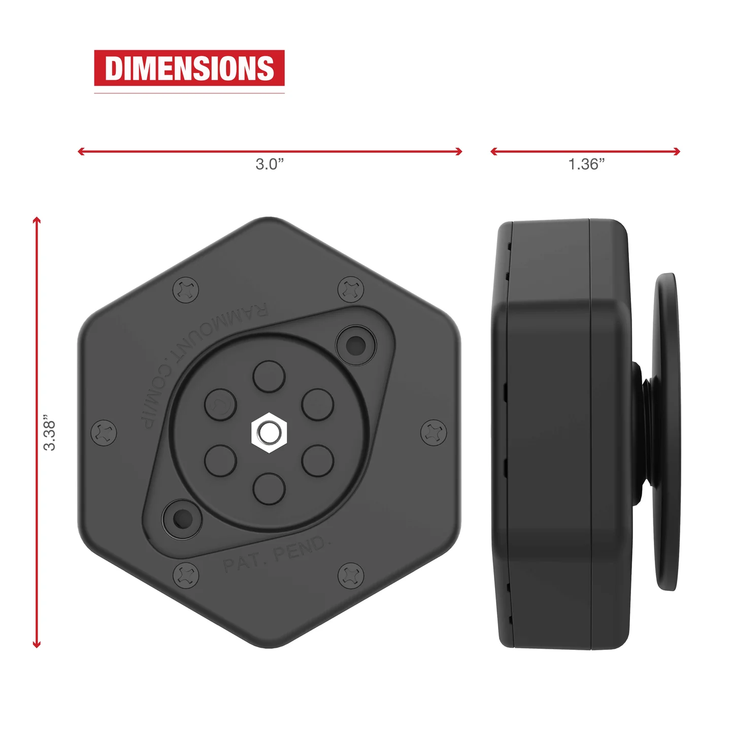 Amortiguador de vibraciones RAM MOUNTS Vibe-Safe™ c/adaptador NPT