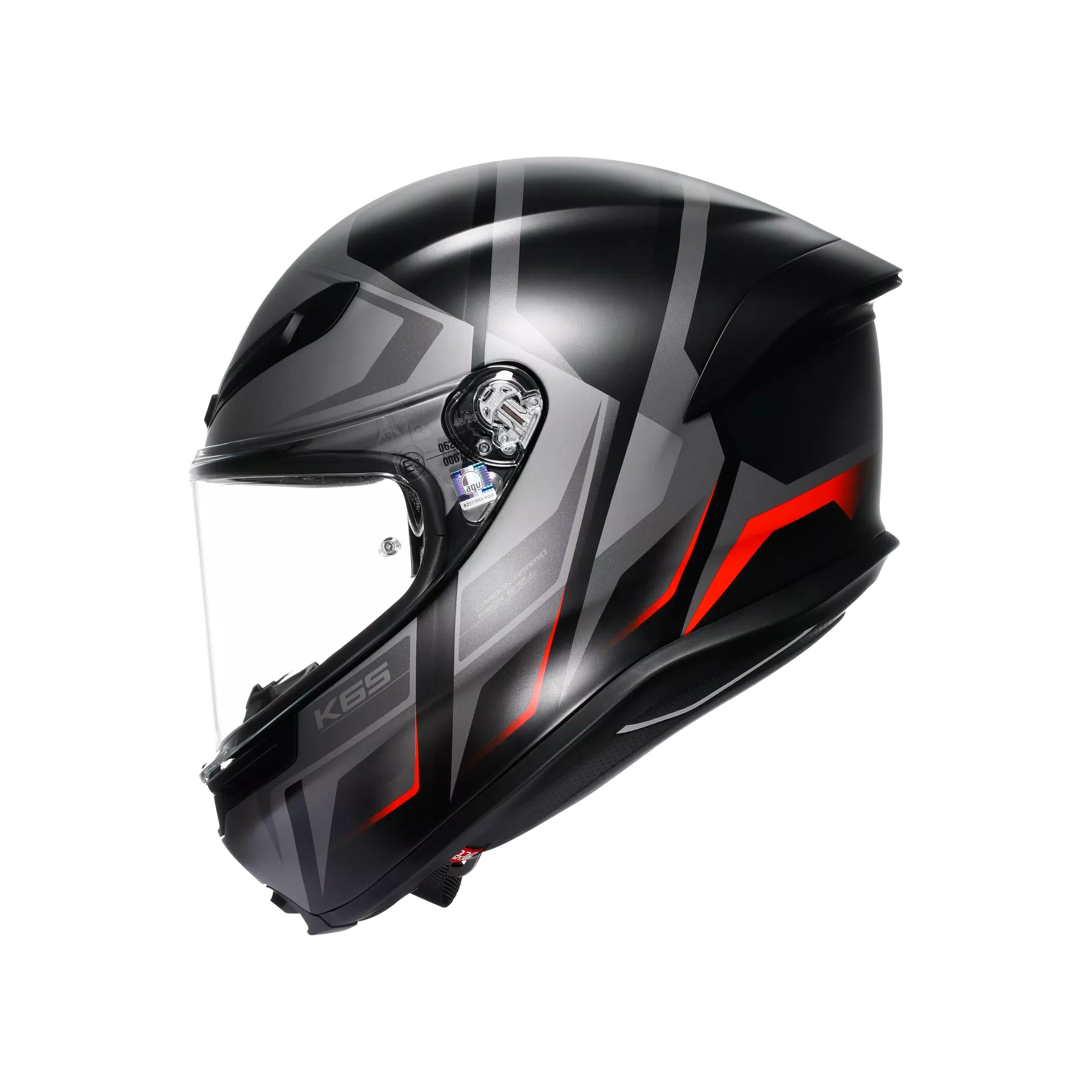 CASCO AGV K-6 S E2206 KARVE black/grey/red
