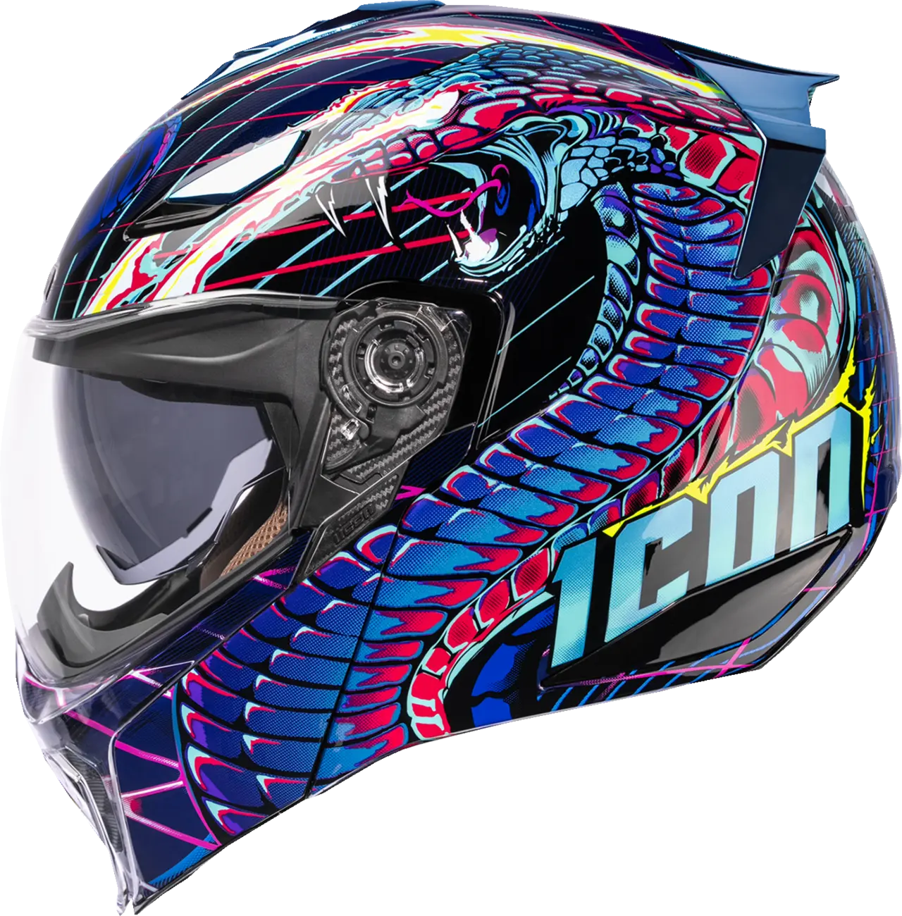 Casco ICON Threshold™ Synthwave Lazer Cobra