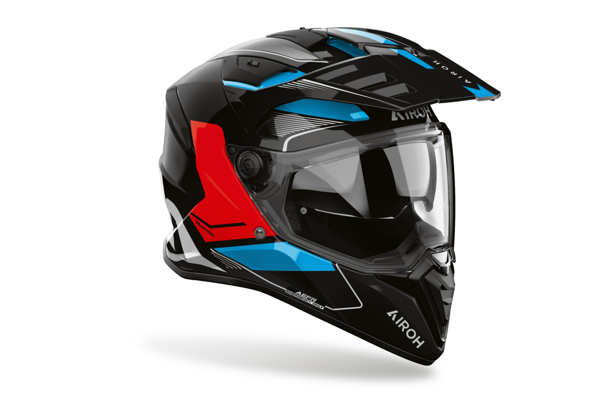 Casco AIROH BANDIT TUNE blue/red gloss
