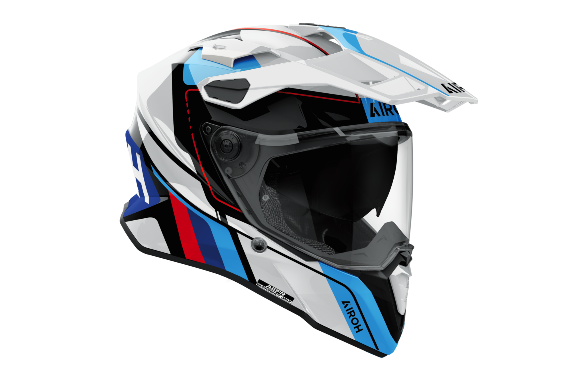 Casco AIROH COMMANDER 2 SKIP wh/red gloss