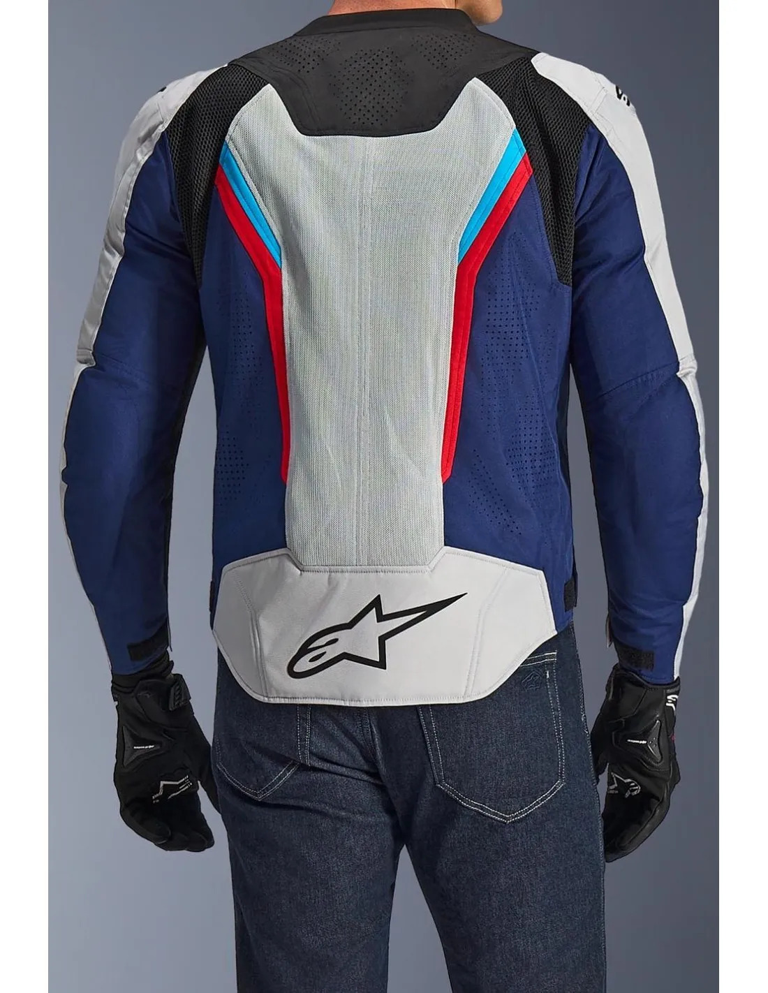 CHAQUETA ALPINESTARS AST AIR v3 silver/bl/red
