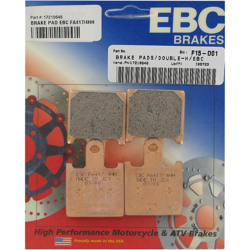 PASTILLAS DE FRENO EBC FA417/4HH