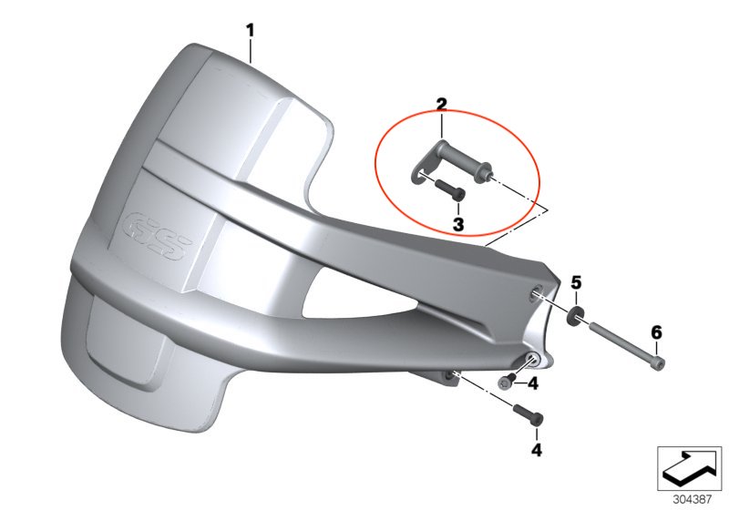 SOPORTE GUARDABARRO TRASERO GS1200 (Nº2)