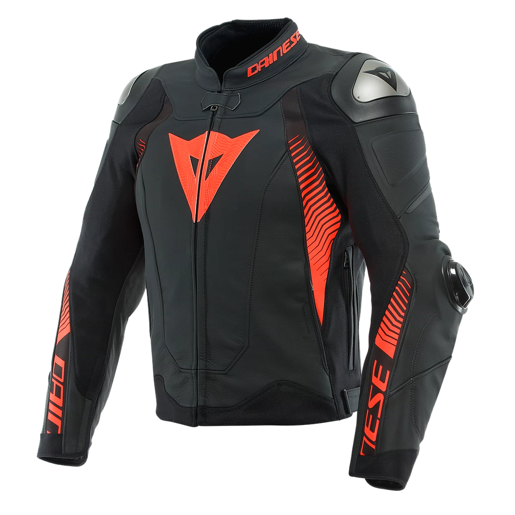 CHAQUETA DAINESE SUPER SPEED 4 black matt/fluo-red