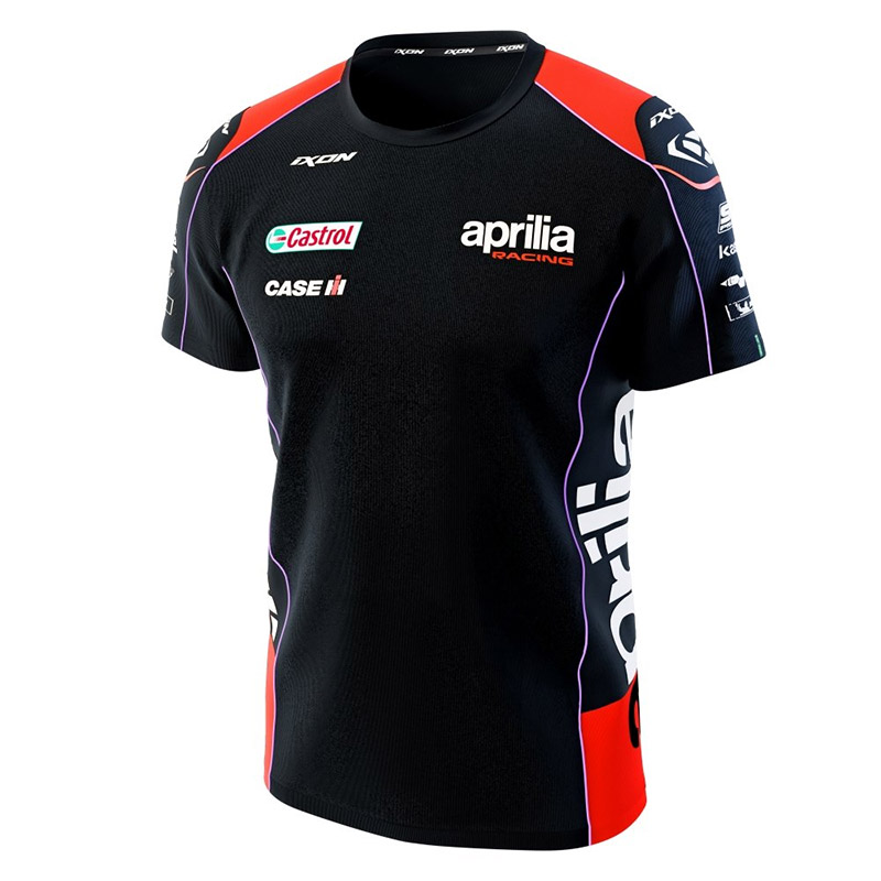 Camiseta APRILIA réplica black/neon red