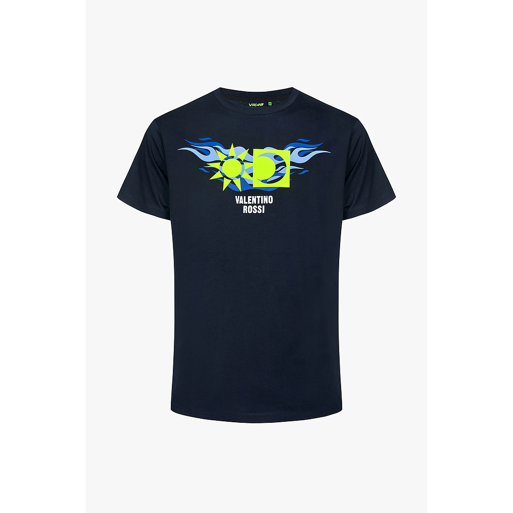 Camiseta VR46 WRT23 FLAMES 46 azul