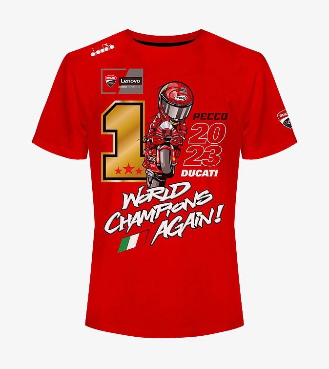 Camiseta DUCATI PECCO BAGNAIA celebrative red