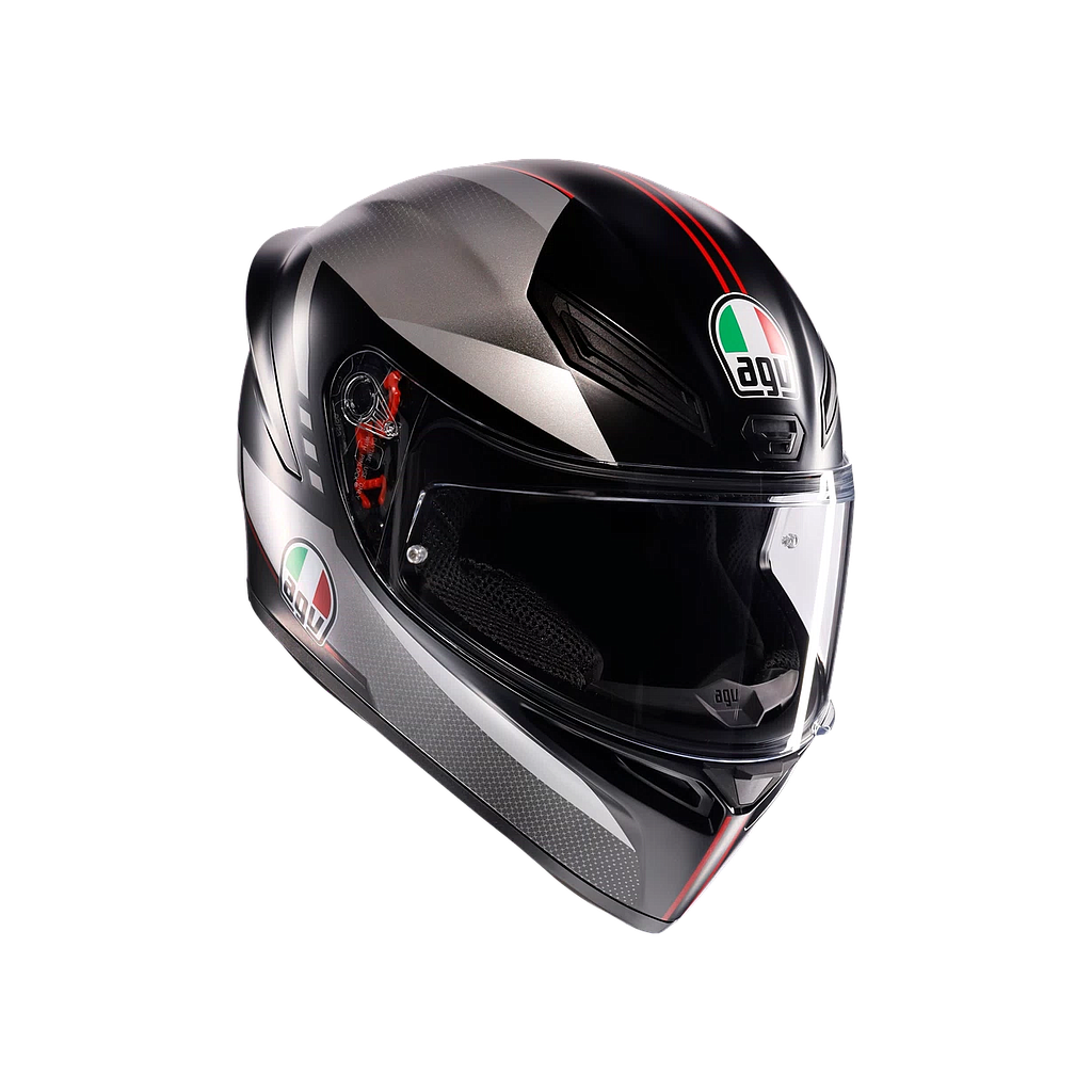 CASCO AGV K-1 S E2206 Lap Matt black/grey/red