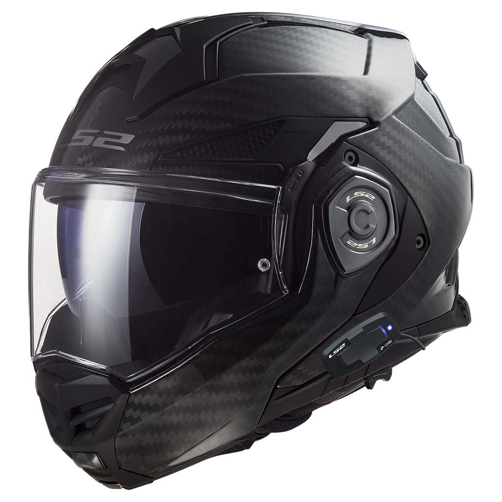 CASCO LS2 FF901 ADVANT X solid carbon c/intercom 4X