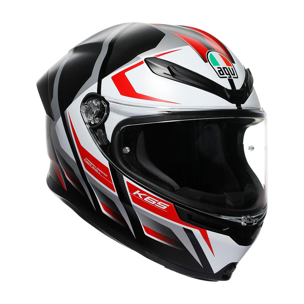 CASCO AGV K-6 S E2206 KARVE matt black/white/red