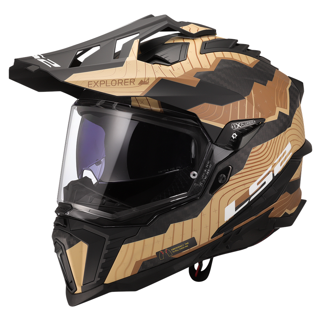 CASCO LS2 MX701 EXPLORER C TRICK marrón arena