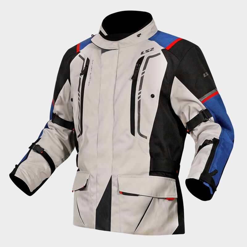 CHAQUETA LS2 NARVIK azul/negro/gris/rojo